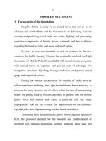 Research on building a list of drugs, medical equipment, militant medical kits, and a mode of medical supply for policemen of K20 = Nghiên cứu xây dựng danh mục thuốc, trang thiết bị y tế, cơ số thuốc chiến đấu và phương thức đảm bảo cho K2