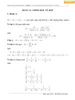 Bài tập tổ hợp, chỉnh hơp, hoán vị