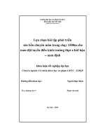 Lựa chọn bài tập phát triển sức bền chuyên môn trong chạy 1500m cho nam đội tuyển điền kinh trường THPT a hải hậu   nam định