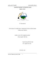 Khóa luận tốt nghiệp ứng dụng của phép quay trong bài toán chứng minh trong mặt phẳng