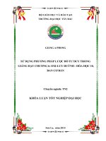 VẬN DỤNG MỘT SỐ CẤU TRÚC HỌC HỢP TÁC THEO NHÓM NHỎ TRONG DẠY HỌC PHẦN HÓA KIM LOẠI LỚP 12  BAN NÂNG CAO