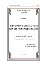 Thuyết MO với việc giải thích liên kết trong một số phân tử khóa luận tốt nghiệp