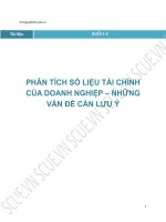 Phân tích số liệu Tài chính doanh nghiệp