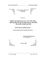 Nghiên cứu tổng hợp xúc tác Fe2O3 SiO2 bằng phương pháp Sol gel cho phản ứng oxy hoá hoàn toàn thuốc nhuộm hoạt tính