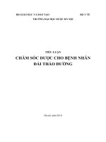 CHĂM SÓC DƯỢC CHO BỆNH NHÂN ĐÁI THÁO ĐƯỜNG
