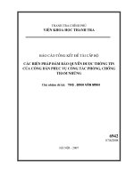 các biện pháp đảm bảo quyền được thông tin của công dân phục vụ công tác phòng, chống tham nhũng