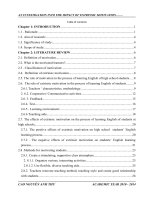 LUẬN VĂN TIẾNG ANH: Một cuộc điều tra về tác động của động lực bên ngoài vào quá trình học tiếng Anh của học sinh tại một số trường trung học ở Huế