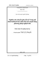 Nghiên cứu chuyển pha sắt từ trong mô hình hubbard hai chiều liên kết mạnh bằng phương pháp nghịch đảo