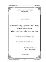 Nghiên cứu sự tạo phức của Y(III) với Xilen da cam bằng phương pháp trắc quang