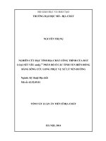 nghiên cứu đặc tính địa chất công trình của đất loại sét yếu phân bố ở các tỉnh ven biển đồng bằng sông cửu long phục vụ xử lý nền đường ( thông tin đưa lên website)