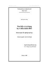 Khóa luận tốt nghiệp tìm hiểu và sử dụng họ vi điều khiển 8051