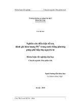 Nghiên cứu điều kiện tối ưu, đánh giá hàm lượng Pb2+ trong nước bằng phương pháp phổ hấp thụ nguyên tử