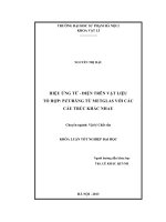 Hiệu ứng từ điện trên vật liệu tổ hợp PZT Băng từ Mattglas với các cấu trúc khác nhau