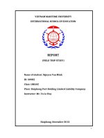 báo cáo kiến tập cảng HP  internship 2013