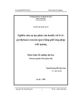 Nghiên cứu sự tạo phức của Ho(III) với 4 (Pyridylazo) Rezoxin (Par) bằng phương pháp trắc quang