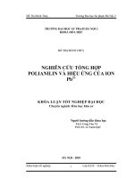 Nghiên cứu tổng hợp Polianilin và hiệu ứng của Ion Pb2+