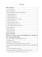 PHƯƠNG PHÁP TIẾN HÀNH THÍ NGHIỆM VẬT LÝ 11 BAN CƠ BẢN