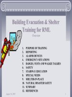 building evacuation & shelter training for rml