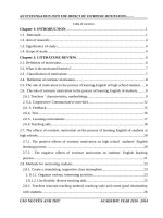 ABTRACT: An investigation into the impact of extrinsic motivation on process of learning English of students at some high schools in Hue”