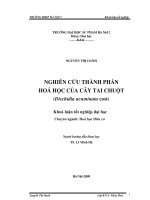 Nghiên cứu thành phần hóa học của cây Tai chuột (DISCHIDIA ACUMINATA COST)