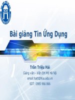 Bài giảng tin ứng dụng