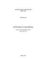 Sự ổn định của hệ MJLS rởi rạc khóa luận tốt nghiệp