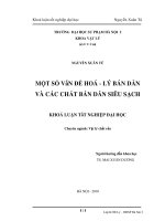 Khóa luận tốt nghiệp một số vấn đề hóa   lý bán dẫn và các chất bán dẫn siêu sạch