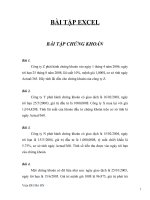 Bài tập tin ứng dụng (hàm chứng khoán, đầu tư, khấu hao)