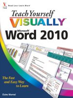 teach yourself visually word 2010