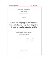 Nghiên cứu tổng hợp và đặc trưng cấu trúc Bent dl chống bằng AL137+ dùng để xử lý nước bị ô nhiễm màu công nghiệp