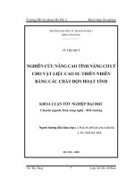 Nghiên cứu nâng cao tính năng cơ lý cho vật liệu cao su thiên nhiên bằng các chất độn hoạt tính