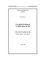 Khóa luận tốt nghiệp các phân bố thống kê và nhiệt dung vật rắn (1)