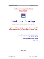 Nghiên cứu chế tạo vận liệu bảo quản dạng bao gói khí quyển biến đổi (MAP) từ nhựa LDPE và phụ gia Zeolit