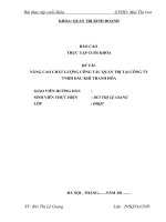 Đồ Án Tốt Nghiệp - Nâng Cao Chất Lượng Công Tác Quản Trị Tại Công ty TNHH Dầu Khí Thanh Hóa