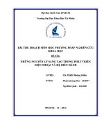 Đề tài những nguyên lý sáng tạo trong phát triển điện thoại và hệ điều hành