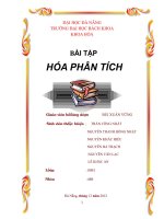 Bài tập Hóa Phân tích