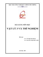 BÀI GIẢNG MÔN HỌC VẬT LÝ 3 VÀ THÍ NGHIỆM