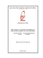 THỰC TRẠNG VÀ GIẢI PHÁP TẠO ĐỘNG LỰC CHO NGƯỜI LAO ĐỘNG TẠI VNPT THÁI BÌNH