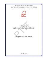 Bài giảng GIẢI TÍCH HÀM MỘT BIẾN SỐ