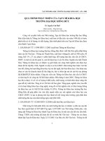 QUÁ TRÌNH PHÁT TRIỂN CỦA TẠP CHÍ KHOA HỌC