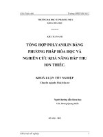 Tổng hợp POLYANILIN bằng phương pháp hoá học và nghiên cứu khả năng hấp thụ ion thiếc