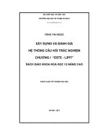 Xây dựng và đánh giá hệ thống câu hỏi trắc nghiệm chương 1 Este, Lipit sách giáo khoa Hoá học 12 nâng cao