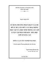 Sử dụng phương pháp Grap và lược đồ tư duy tổ chức các hoạt động học tập của học sinh trong các giờ luyện tập phần phi kim Hoá học lớp 10 nâng cao