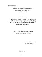 Một số giải pháp nâng cao hiệu quả chuyển dịch cơ cấu hàng xuất khẩu ở Việt Nam hiện nay