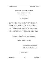 Quan điểm toàn diện với việc phát triển nguồn lực con người trong thời kỳ công nghiệp hóa, hiện đại hóa ở Bắc Ninh (Việt Nam) hiện nay
