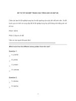 đề thi tốt nghiệp trung học môn tiếng anh có đáp án