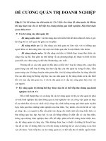 ĐỀ CƯƠNG MÔN QUẢN TRỊ DOANH NGHIỆP