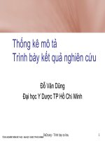 Thống kê mô tả: Trình bày kết quả nghiên cứu