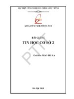 BÀI GIẢNG TIN HỌC CƠ SỞ 2