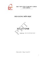 Bài giảng môn học Xử Lý Ảnh